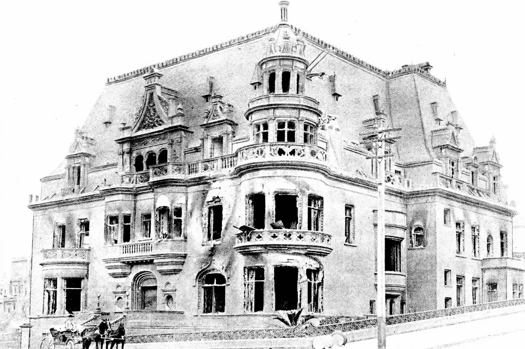 An illustration from The San Francisco earthquake and fire; a brief history of the disaster; a presentation of facts and resulting phenomena, with special reference to the efficiency of building materials, lessons of the disaster, 1906, leaf 242