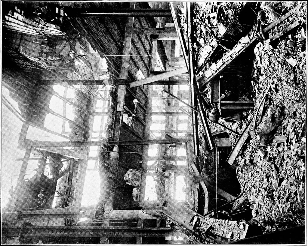 An illustration from The San Francisco earthquake and fire; a brief history of the disaster; a presentation of facts and resulting phenomena, with special reference to the efficiency of building materials, lessons of the disaster, 1906, leaf 61