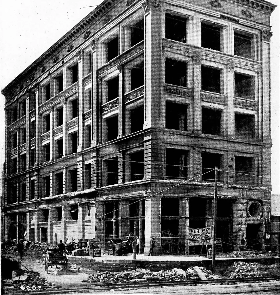 An illustration from The San Francisco earthquake and fire; a brief history of the disaster; a presentation of facts and resulting phenomena, with special reference to the efficiency of building materials, lessons of the disaster, 1906, leaf 83