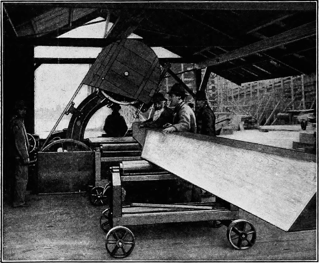 An illustration from A practical course in wooden boat and ship building, the fundamental principles and practical methods described in detail, especially written for carpenters and other woodworkers who desire to engage in boat or ship building, and as a textbook for schools, 1918, leaf 109
