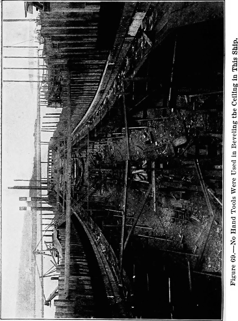 An illustration from A practical course in wooden boat and ship building, the fundamental principles and practical methods described in detail, especially written for carpenters and other woodworkers who desire to engage in boat or ship building, and as a textbook for schools, 1918, leaf 125