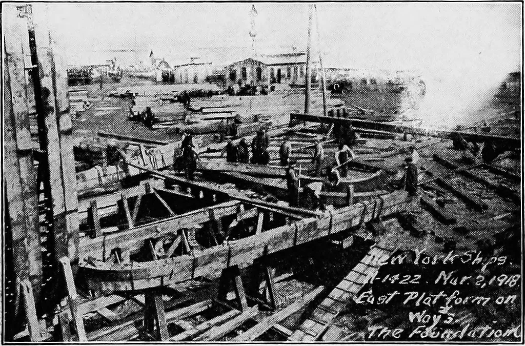 An illustration from A practical course in wooden boat and ship building, the fundamental principles and practical methods described in detail, especially written for carpenters and other woodworkers who desire to engage in boat or ship building, and as a textbook for schools, 1918, leaf 132