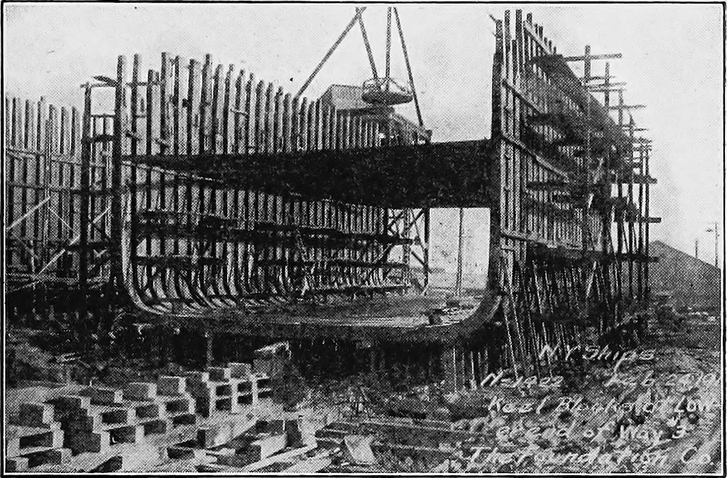 An illustration from A practical course in wooden boat and ship building, the fundamental principles and practical methods described in detail, especially written for carpenters and other woodworkers who desire to engage in boat or ship building, and as a textbook for schools, 1918, leaf 134