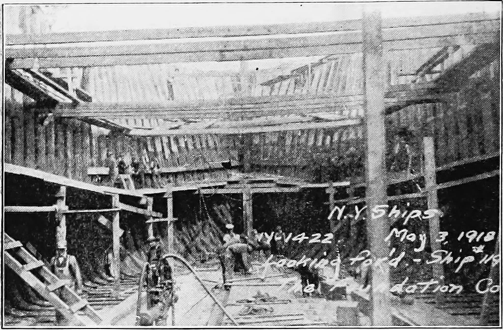 An illustration from A practical course in wooden boat and ship building, the fundamental principles and practical methods described in detail, especially written for carpenters and other woodworkers who desire to engage in boat or ship building, and as a textbook for schools, 1918, leaf 135