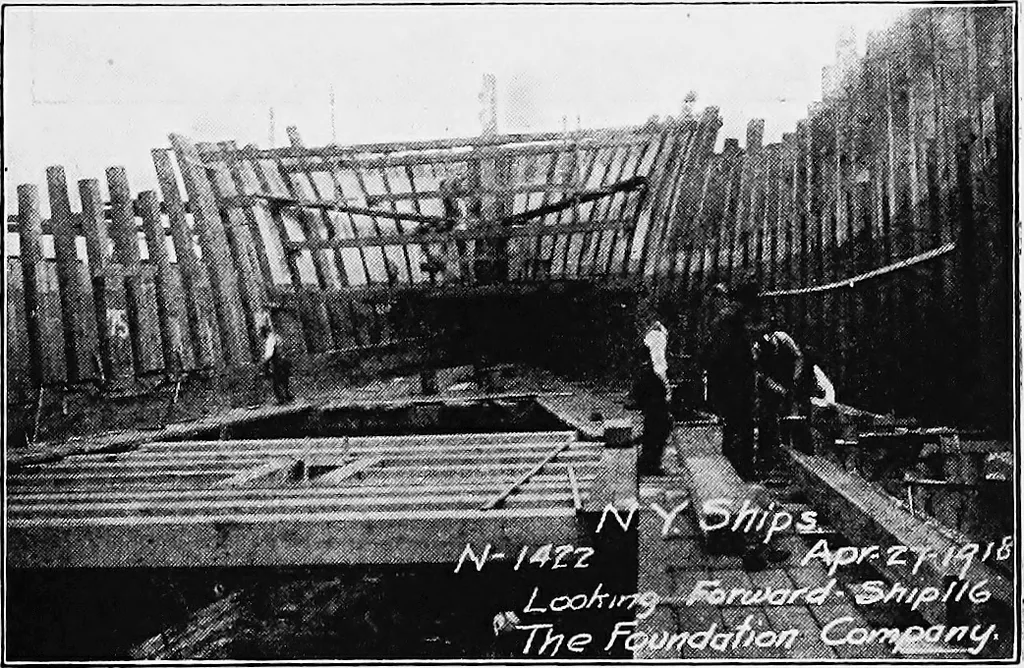 An illustration from A practical course in wooden boat and ship building, the fundamental principles and practical methods described in detail, especially written for carpenters and other woodworkers who desire to engage in boat or ship building, and as a textbook for schools, 1918, leaf 136