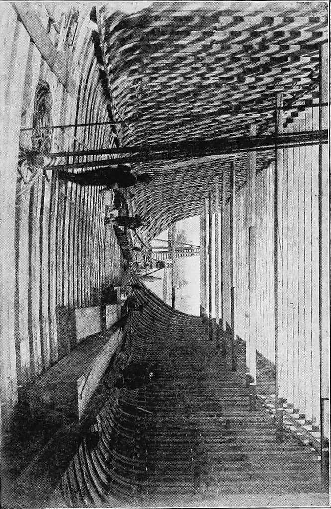An illustration from A practical course in wooden boat and ship building, the fundamental principles and practical methods described in detail, especially written for carpenters and other woodworkers who desire to engage in boat or ship building, and as a textbook for schools, 1918, leaf 150