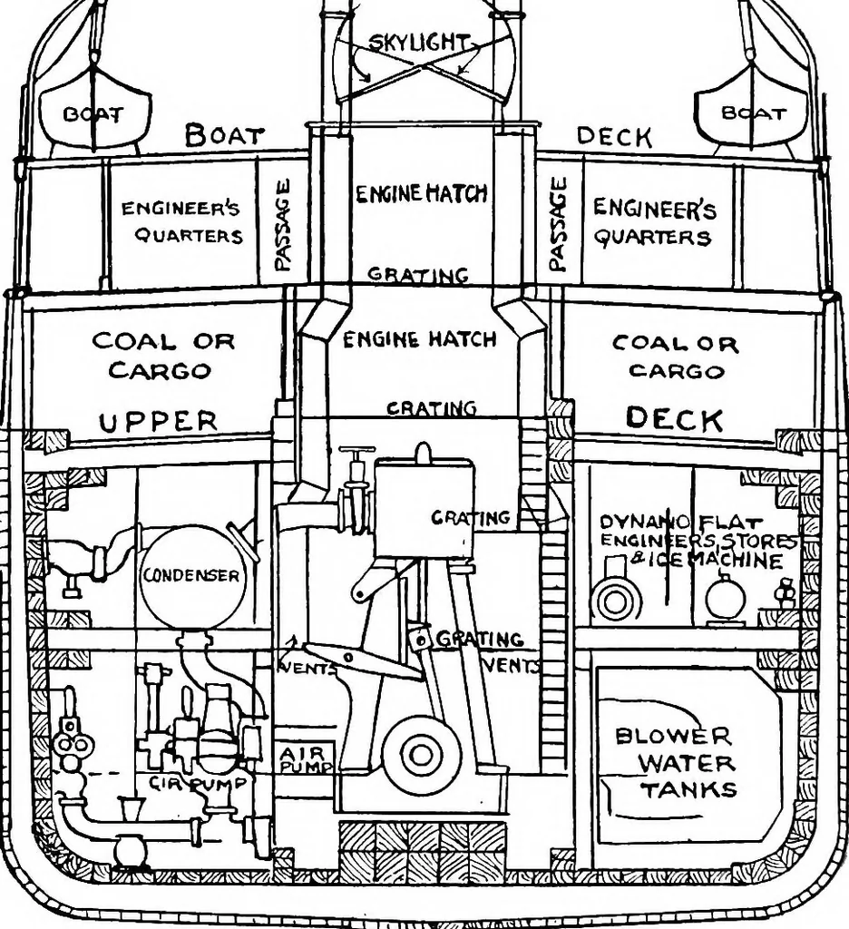 An illustration from A practical course in wooden boat and ship building, the fundamental principles and practical methods described in detail, especially written for carpenters and other woodworkers who desire to engage in boat or ship building, and as a textbook for schools, 1918, leaf 165