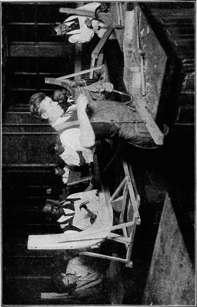 An illustration from A practical course in wooden boat and ship building, the fundamental principles and practical methods described in detail, especially written for carpenters and other woodworkers who desire to engage in boat or ship building, and as a textbook for schools, 1918, leaf 41