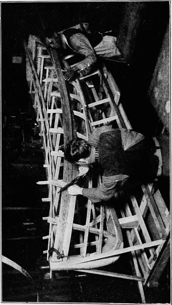 An illustration from A practical course in wooden boat and ship building, the fundamental principles and practical methods described in detail, especially written for carpenters and other woodworkers who desire to engage in boat or ship building, and as a textbook for schools, 1918, leaf 65