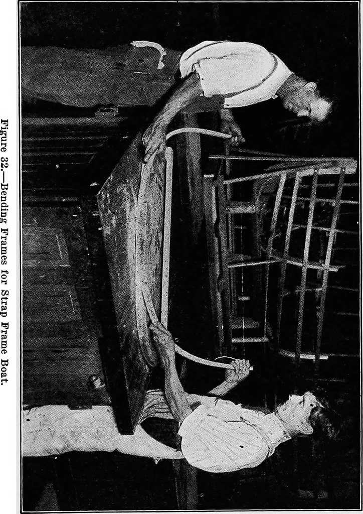 An illustration from A practical course in wooden boat and ship building, the fundamental principles and practical methods described in detail, especially written for carpenters and other woodworkers who desire to engage in boat or ship building, and as a textbook for schools, 1918, leaf 68