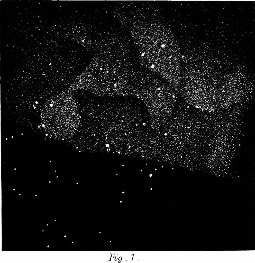 An illustration from The visible universe; chapters on the origin and construction of the heavens, 1892, leaf 196