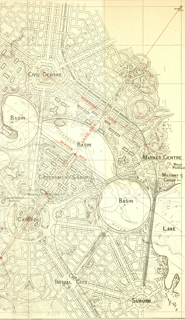 An illustration from The federal capital. Report explanatory of the preliminary general plan, 1913, leaf 22