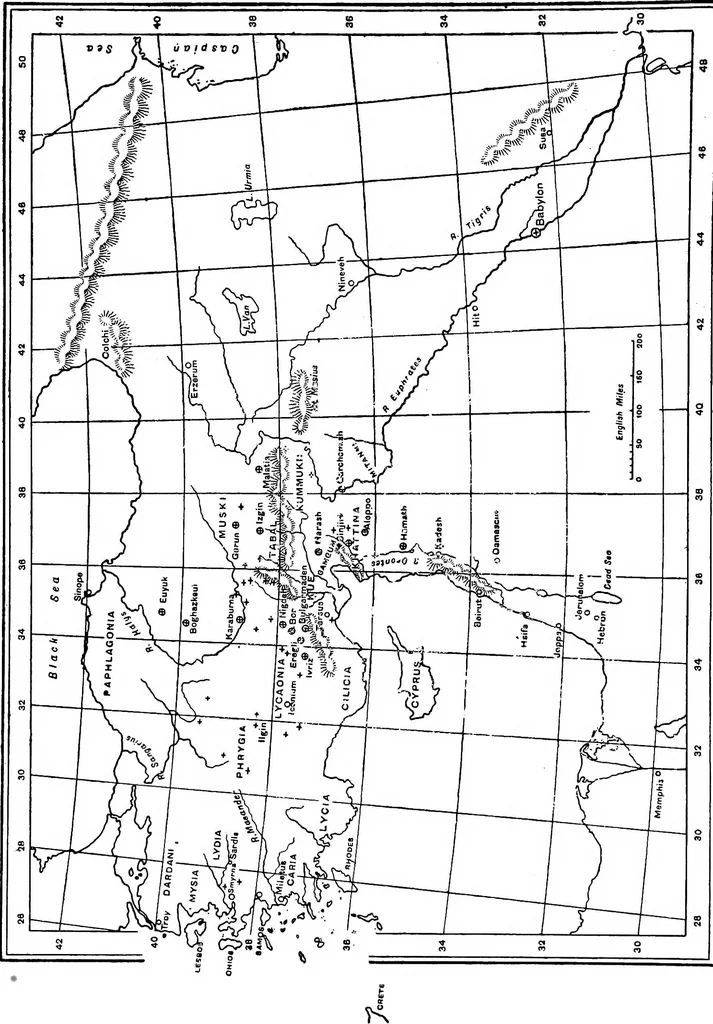 An illustration from The Hittites, 1920, leaf 5