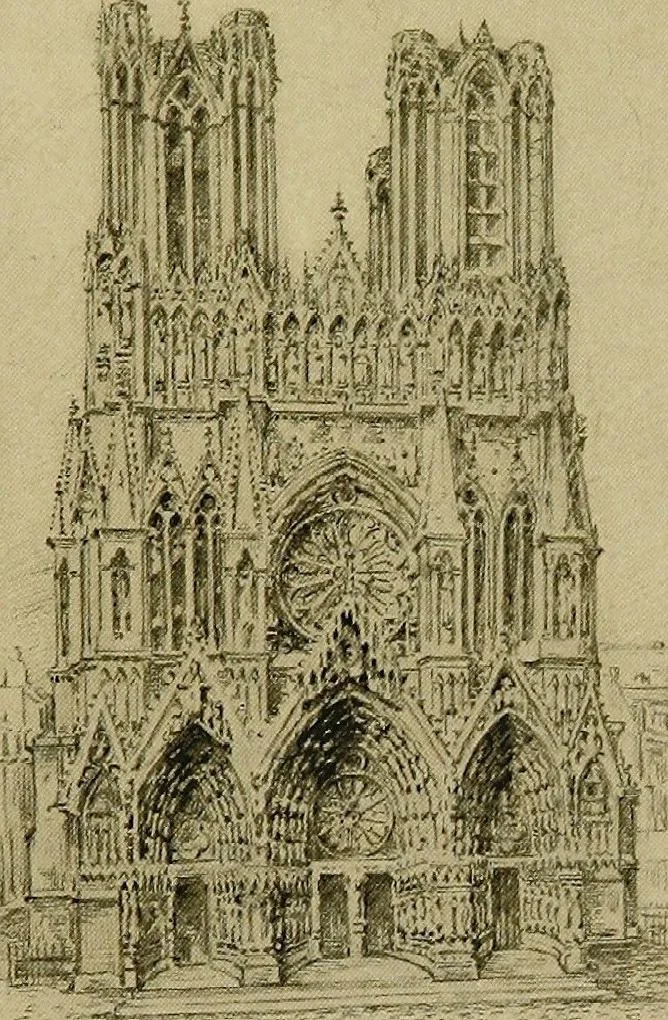 An illustration from The cathedrals of northern France, 1904, leaf 157