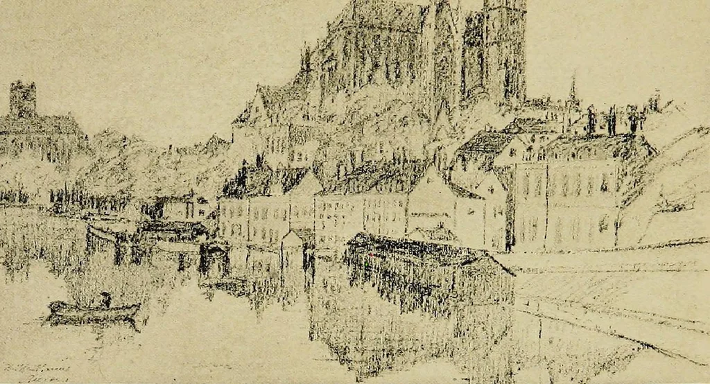 An illustration from The cathedrals of northern France, 1904, leaf 217