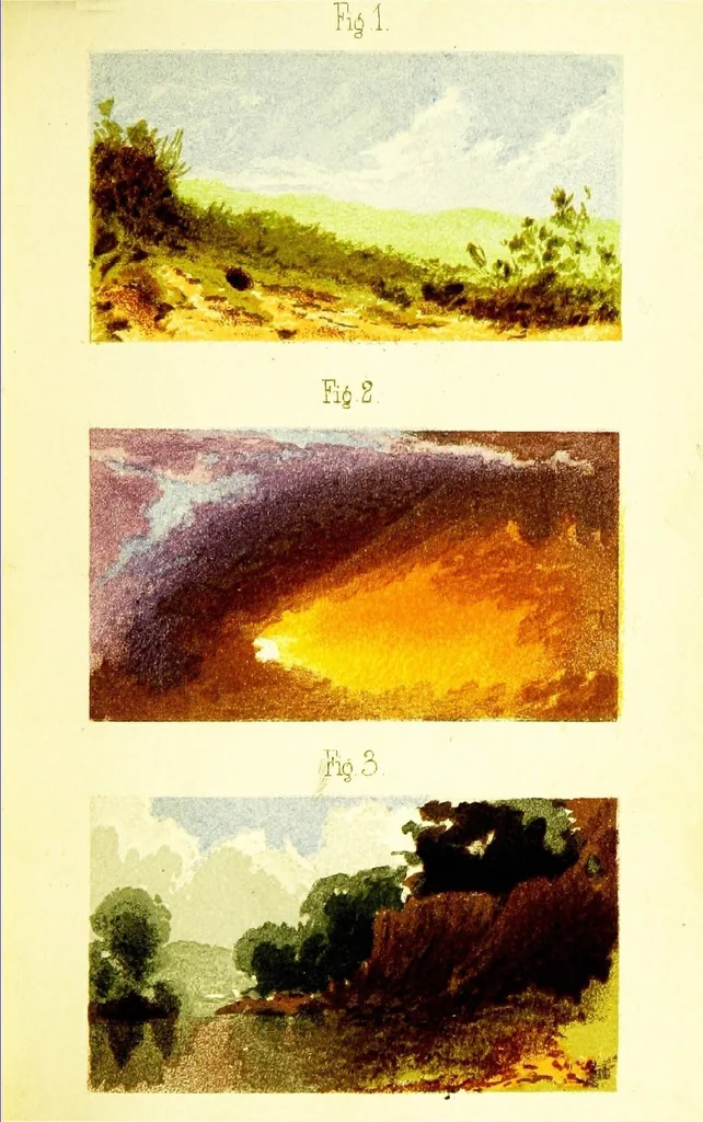 An illustration from The theory of colouring: being an analysis of the principles of contrast and harmony in the arrangement of colours, with their application to the study of nature, and hints on the composition of pictures, etc, 1872, leaf 38