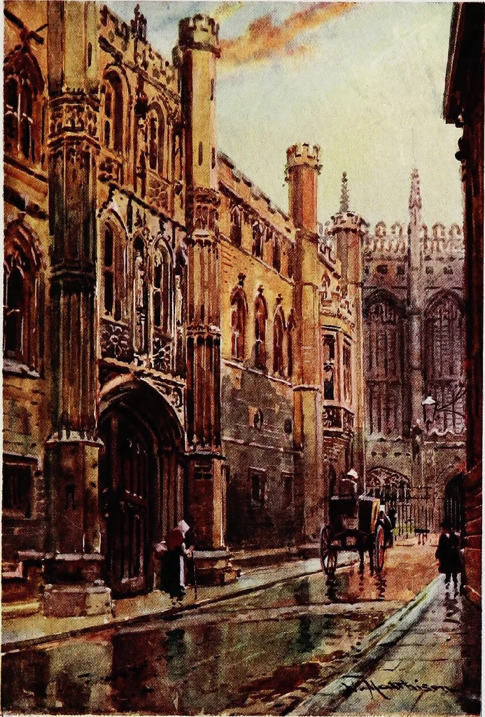 An illustration from Cambridge water-colours, 1916, leaf 12