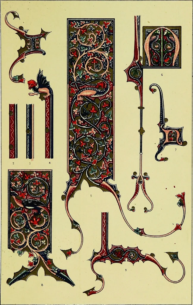 An illustration from The art of illuminating as practised in Europe from the earliest times, 1860, leaf 180
