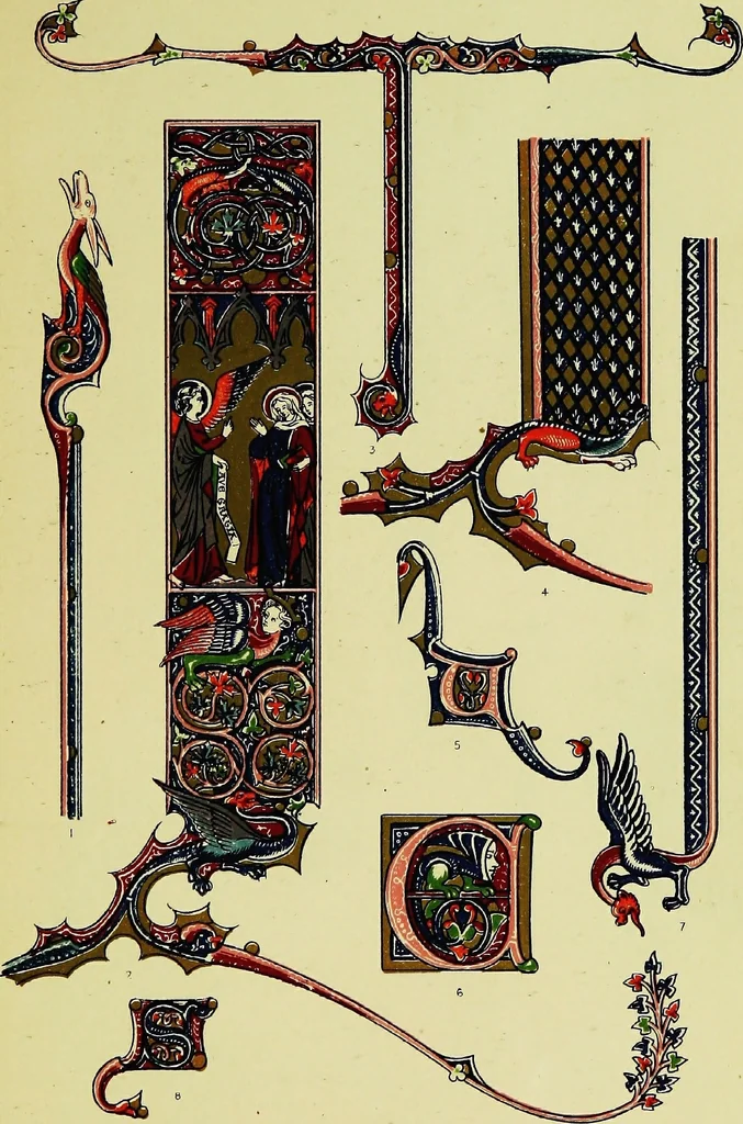 An illustration from The art of illuminating as practised in Europe from the earliest times, 1860, leaf 182