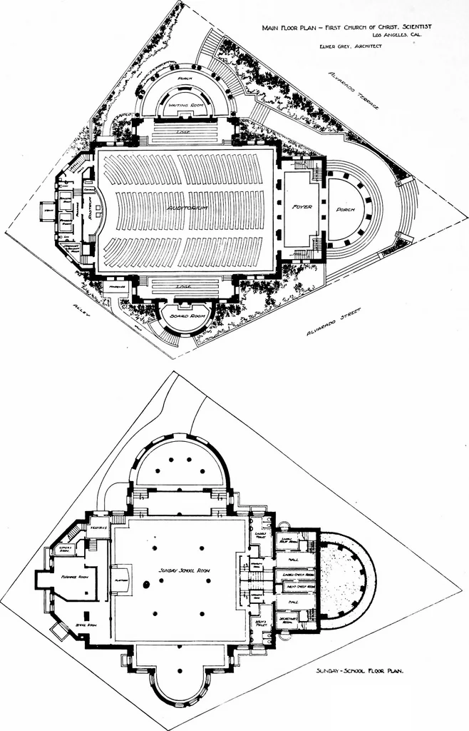 An illustration from The planning of Christian Science church edifices, 1916, leaf 15