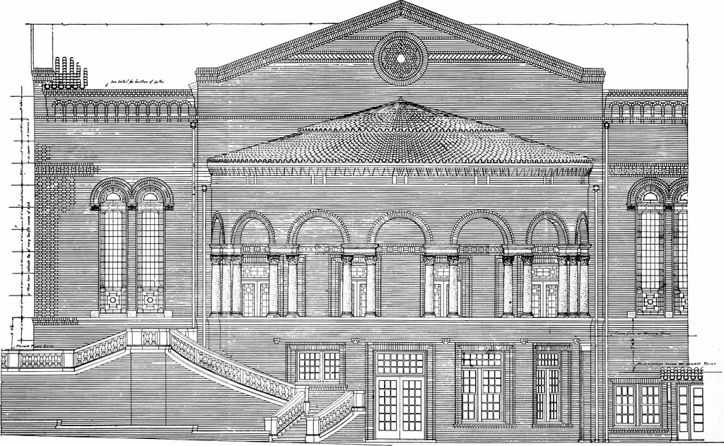 An illustration from The planning of Christian Science church edifices, 1916, leaf 41