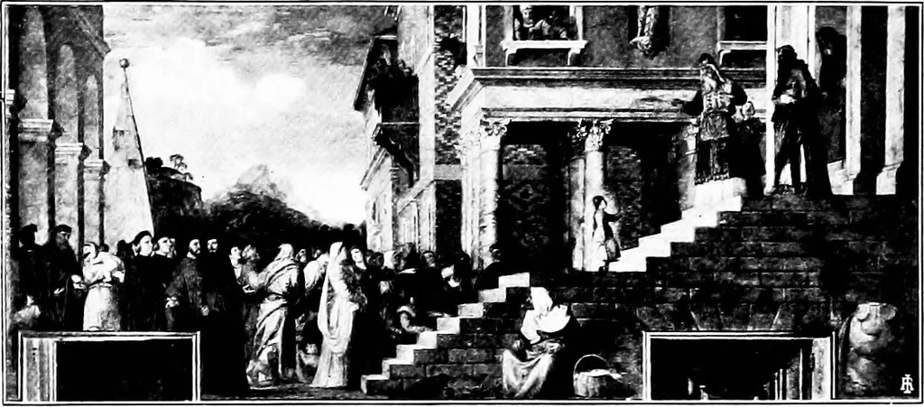 An illustration from Pictures and their painters; the history of painting, 1907, leaf 181
