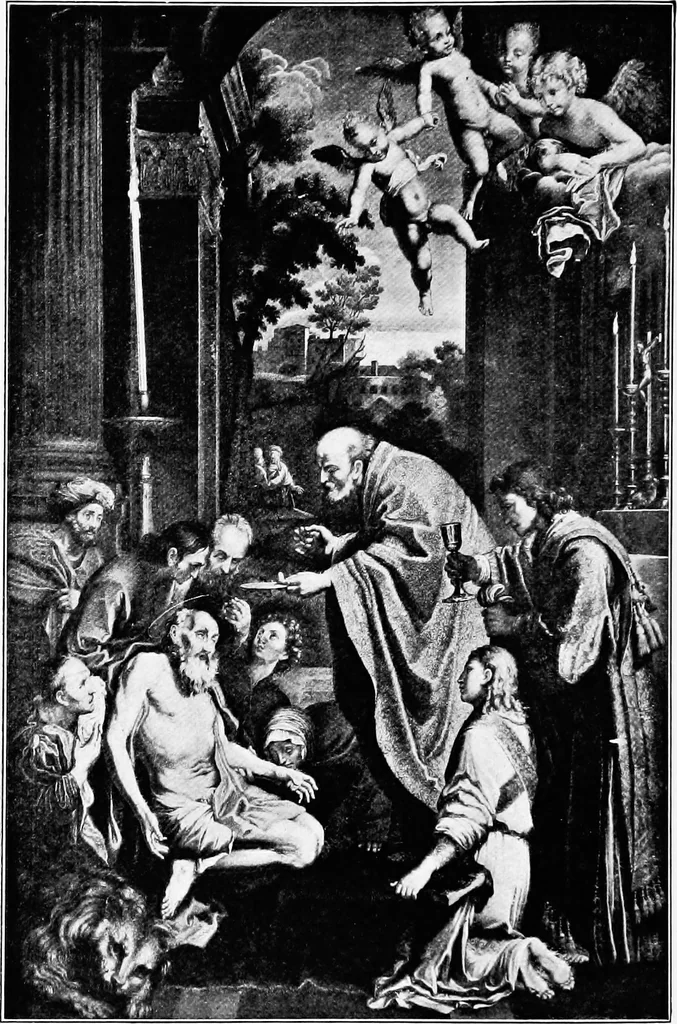An illustration from Pictures and their painters; the history of painting, 1907, leaf 201