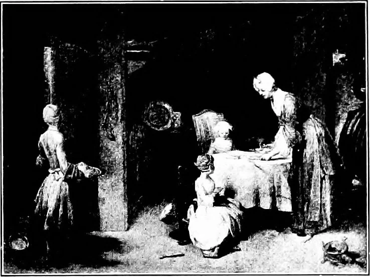 An illustration from Pictures and their painters; the history of painting, 1907, leaf 354