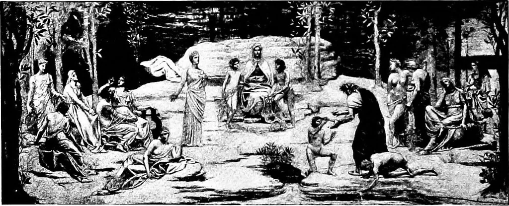 An illustration from Pictures and their painters; the history of painting, 1907, leaf 385