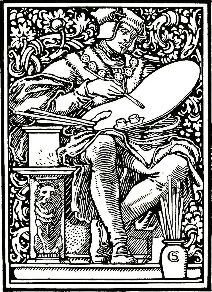 An illustration from Six centuries of painting, 1914, leaf 10