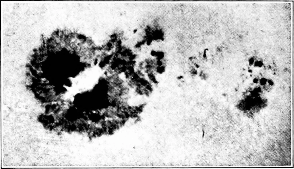 An illustration from An introduction to astronomy, 1916, leaf 429