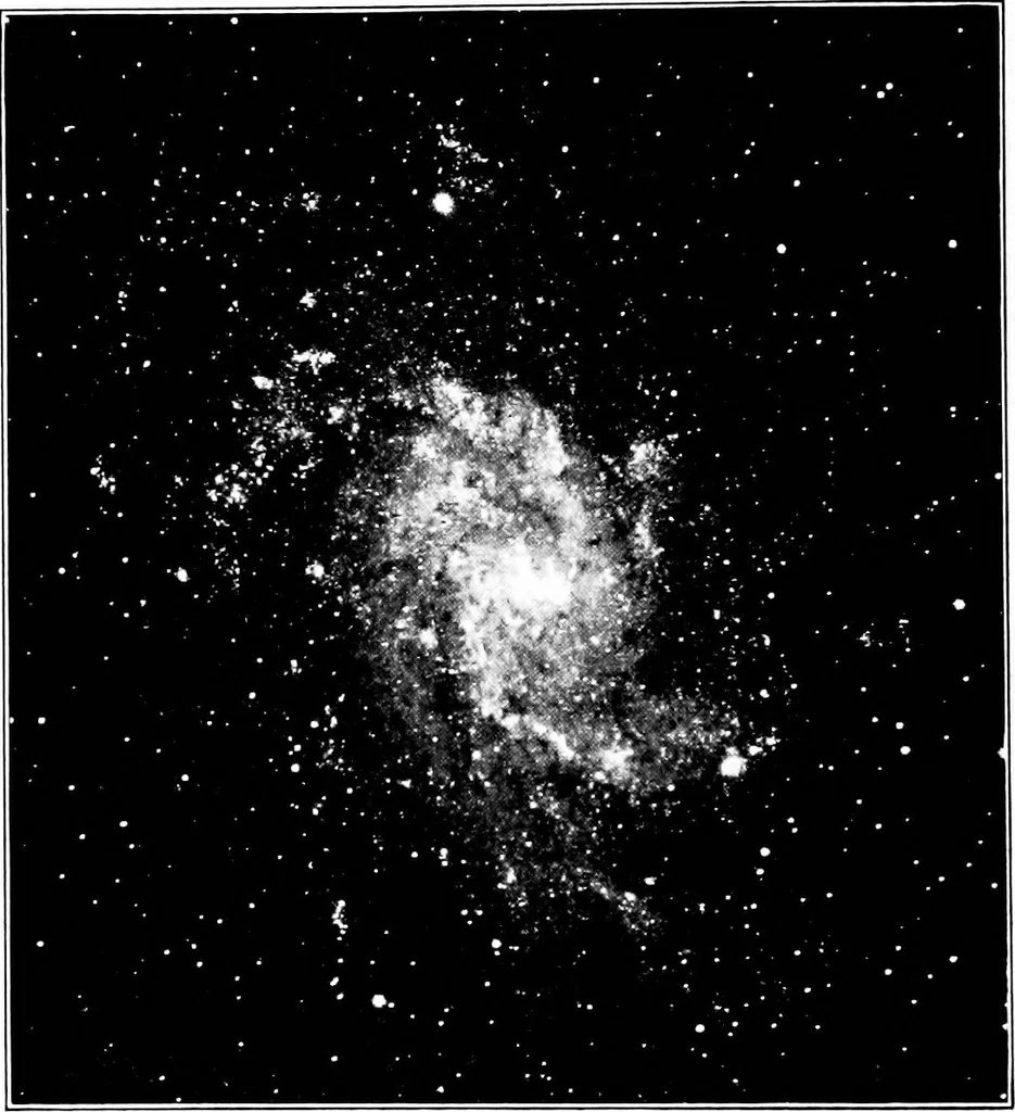 An illustration from An introduction to astronomy, 1916, leaf 477