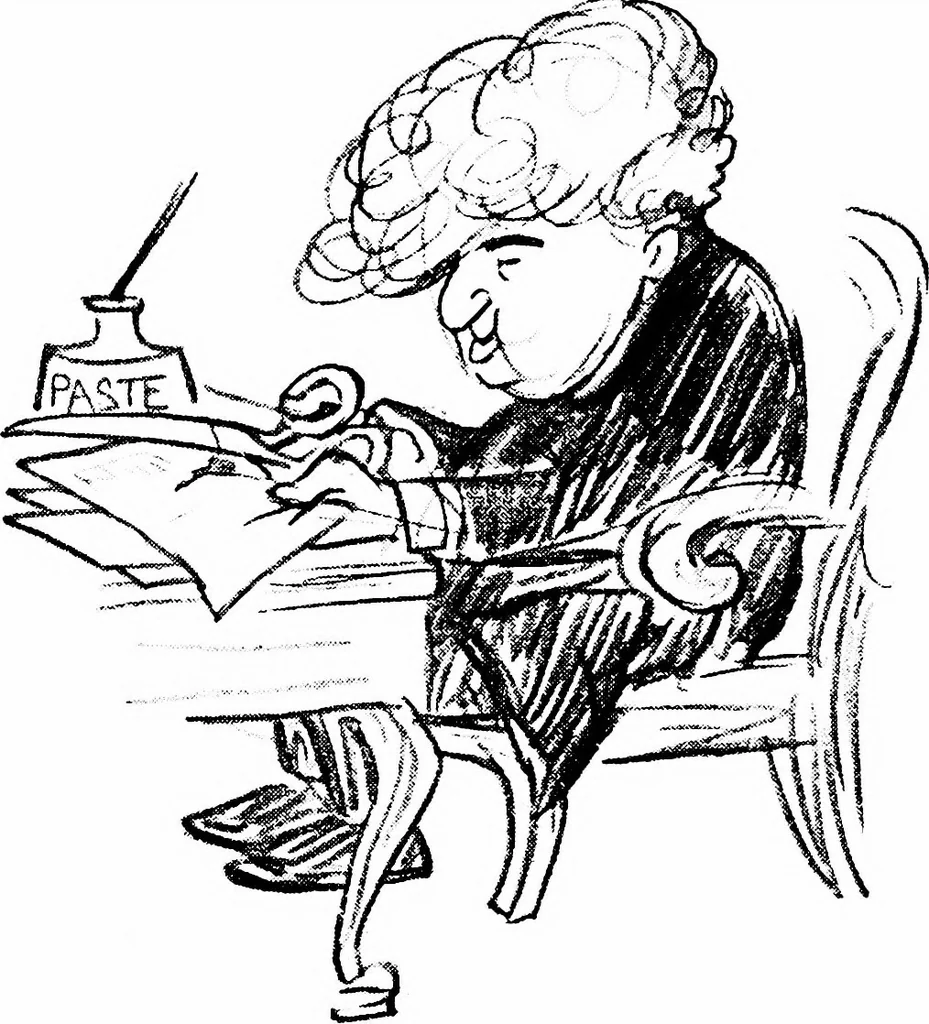 An illustration from Confessions of a caricaturist, 1917, leaf 54