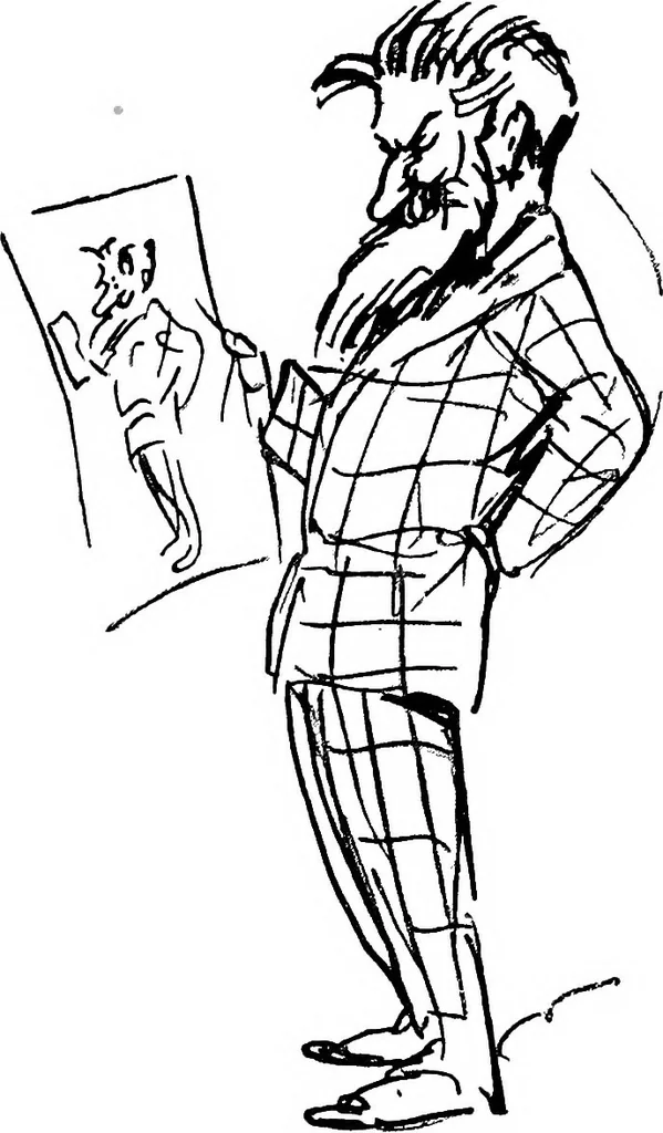 An illustration from Confessions of a caricaturist, 1917, leaf 64