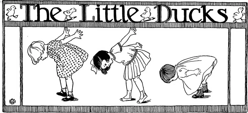 An illustration from Dramatic games and dances for little children, 1920, leaf 27