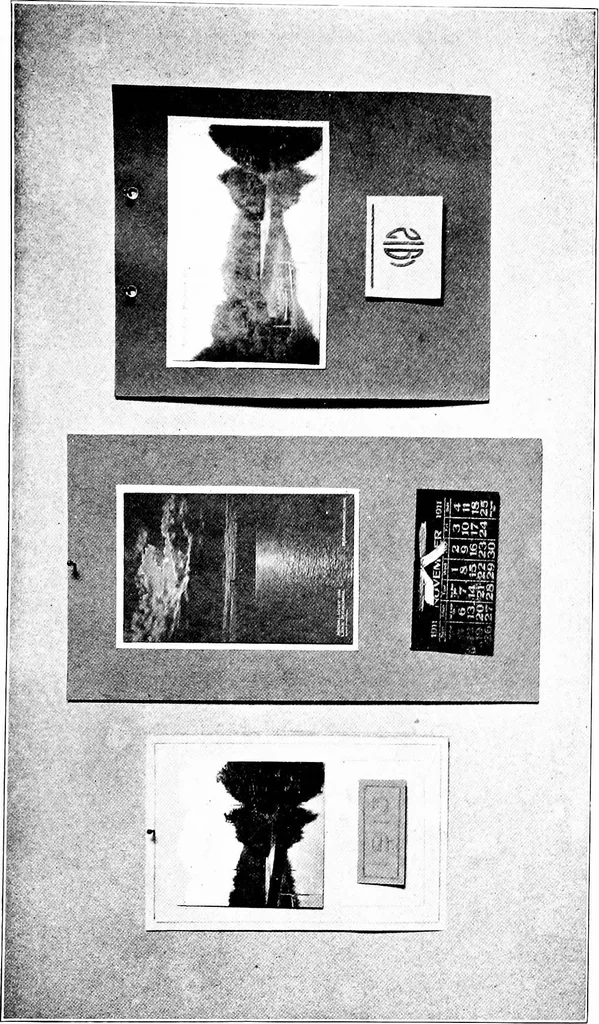 An illustration from Paper and cardboard construction. An analysis of the scope of paper and cardboard construction for primary grades of public schools ... Book problems, box problems, card problems, envelope problems, 1916, leaf 100