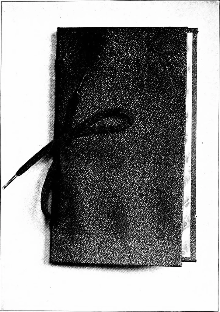 An illustration from Paper and cardboard construction. An analysis of the scope of paper and cardboard construction for primary grades of public schools ... Book problems, box problems, card problems, envelope problems, 1916, leaf 131