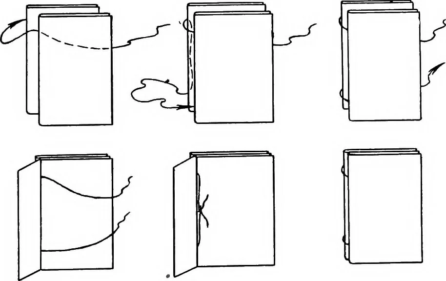 An illustration from Paper and cardboard construction. An analysis of the scope of paper and cardboard construction for primary grades of public schools ... Book problems, box problems, card problems, envelope problems, 1916, leaf 40