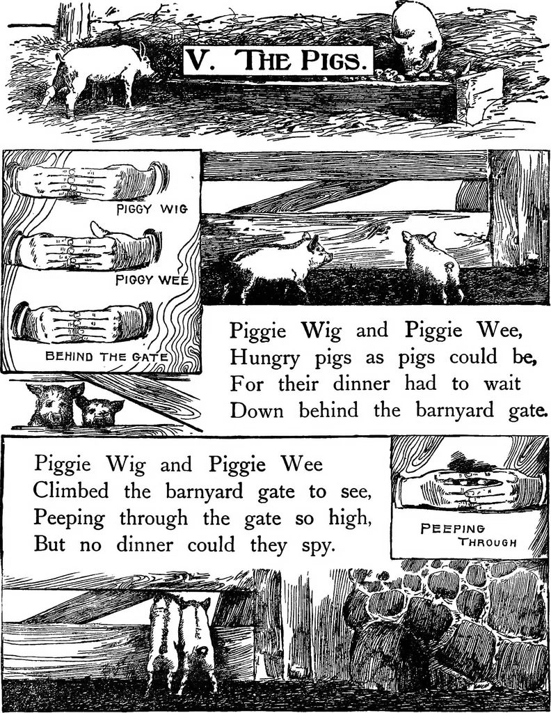 An illustration from Finger plays for nursery and kindergarten, 1921, leaf 31