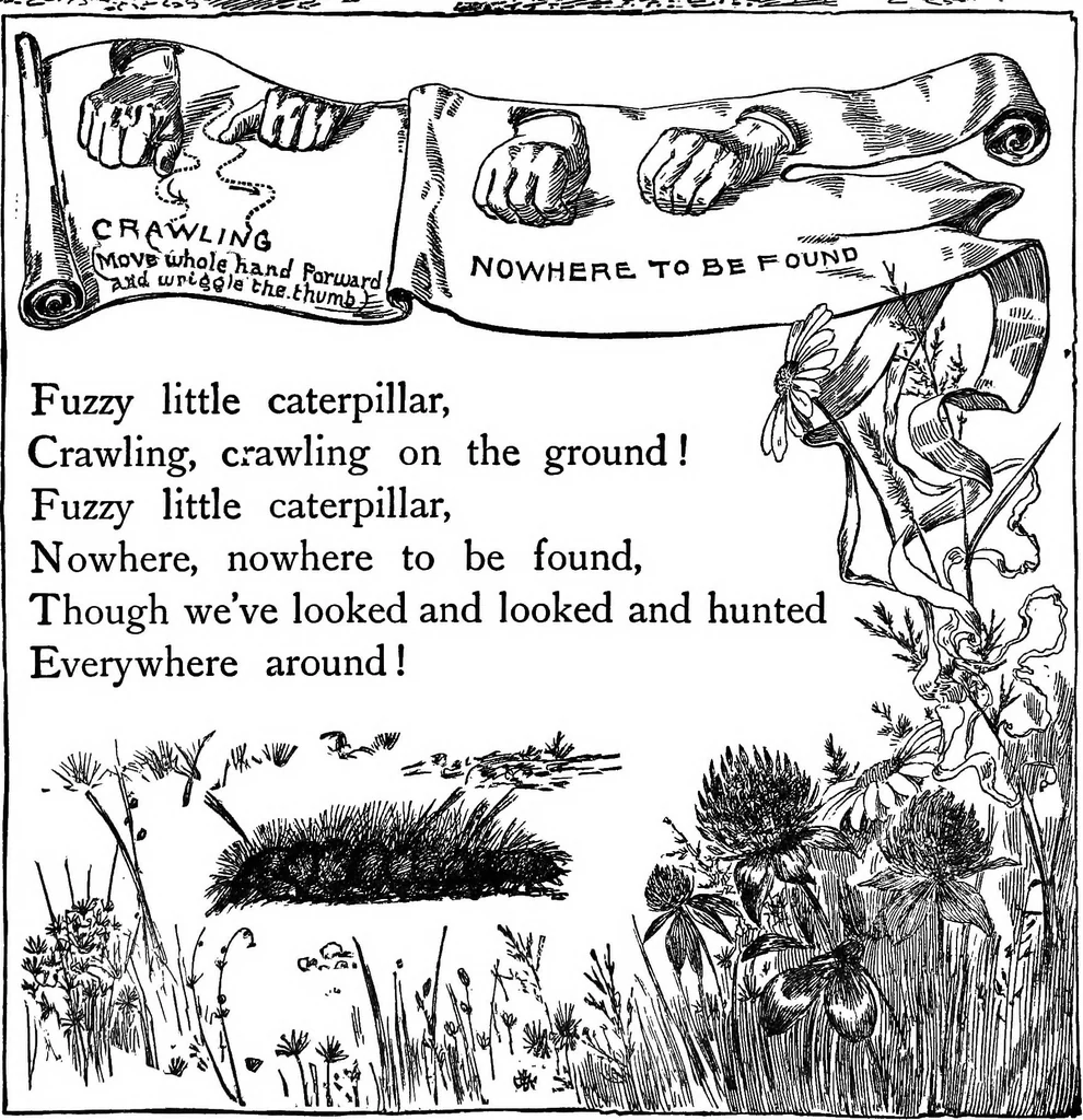 An illustration from Finger plays for nursery and kindergarten, 1921, leaf 39