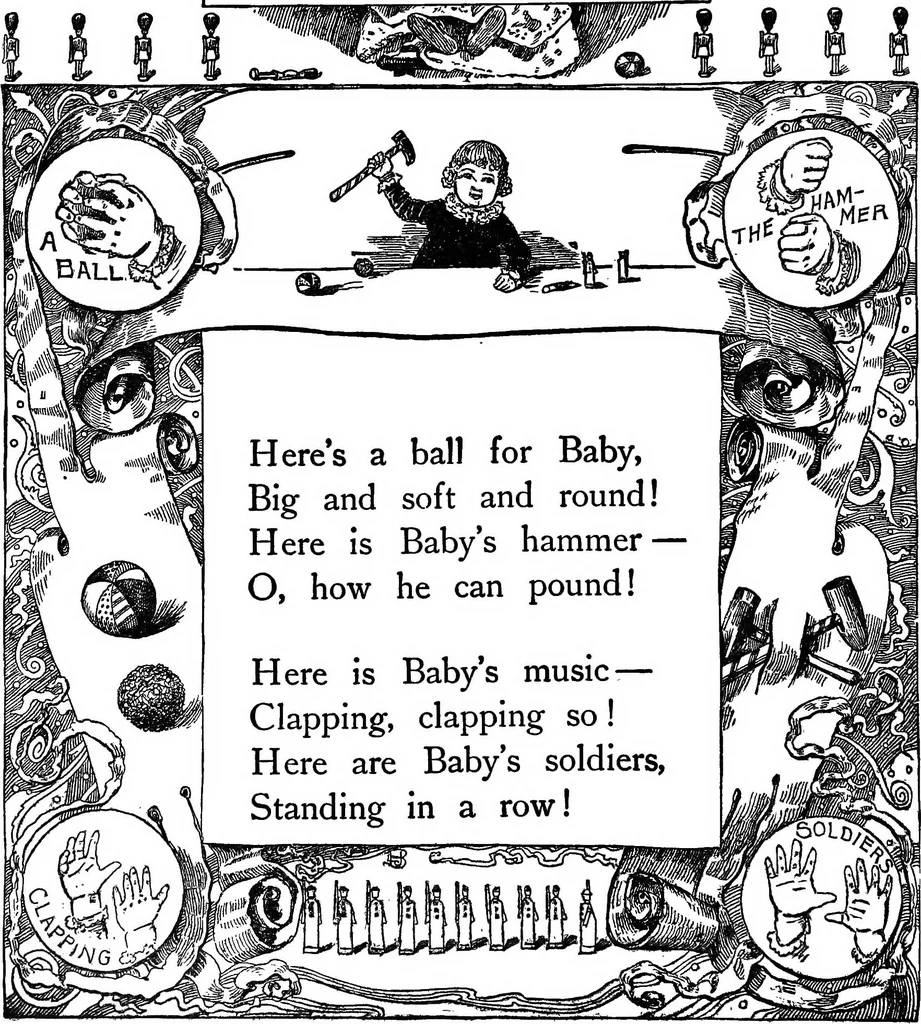 An illustration from Finger plays for nursery and kindergarten, 1921, leaf 43
