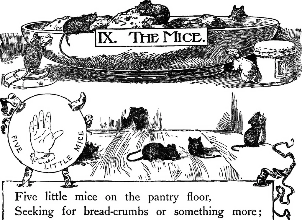 An illustration from Finger plays for nursery and kindergarten, 1921, leaf 47