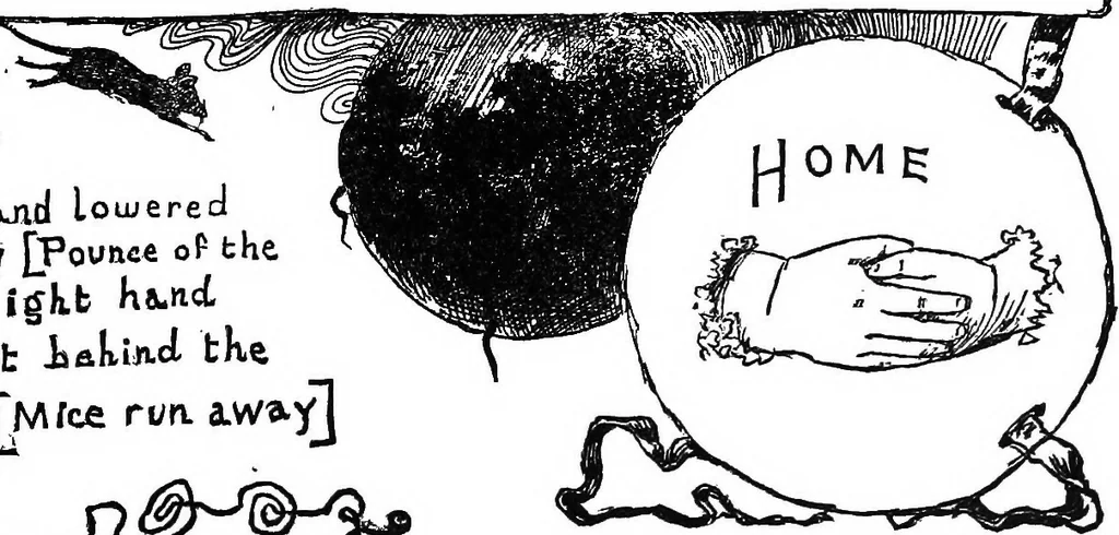 An illustration from Finger plays for nursery and kindergarten, 1921, leaf 48