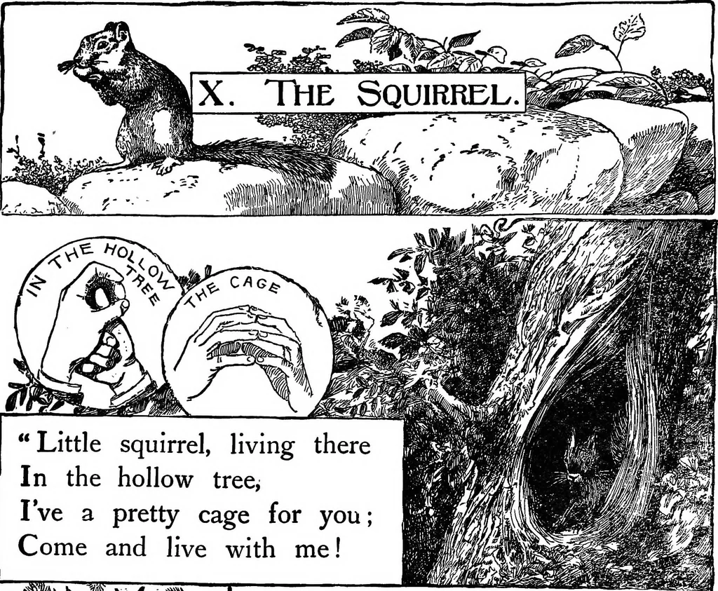 An illustration from Finger plays for nursery and kindergarten, 1921, leaf 51