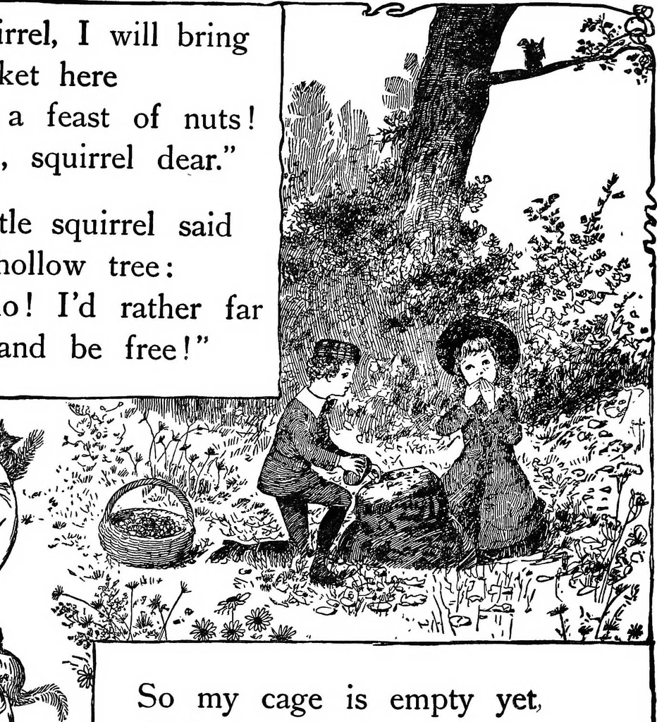 An illustration from Finger plays for nursery and kindergarten, 1921, leaf 52