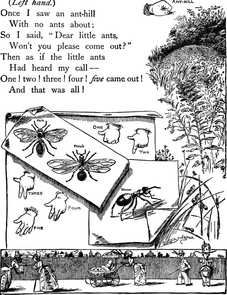 An illustration from Finger plays for nursery and kindergarten, 1921, leaf 60