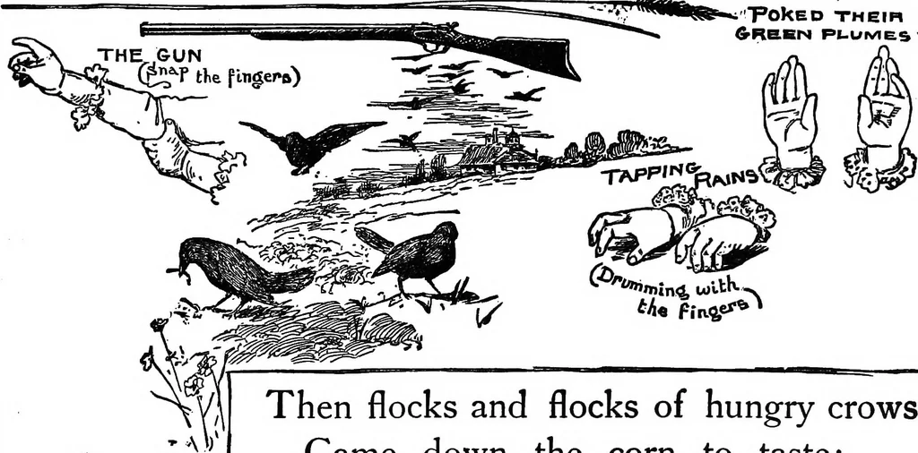 An illustration from Finger plays for nursery and kindergarten, 1921, leaf 68