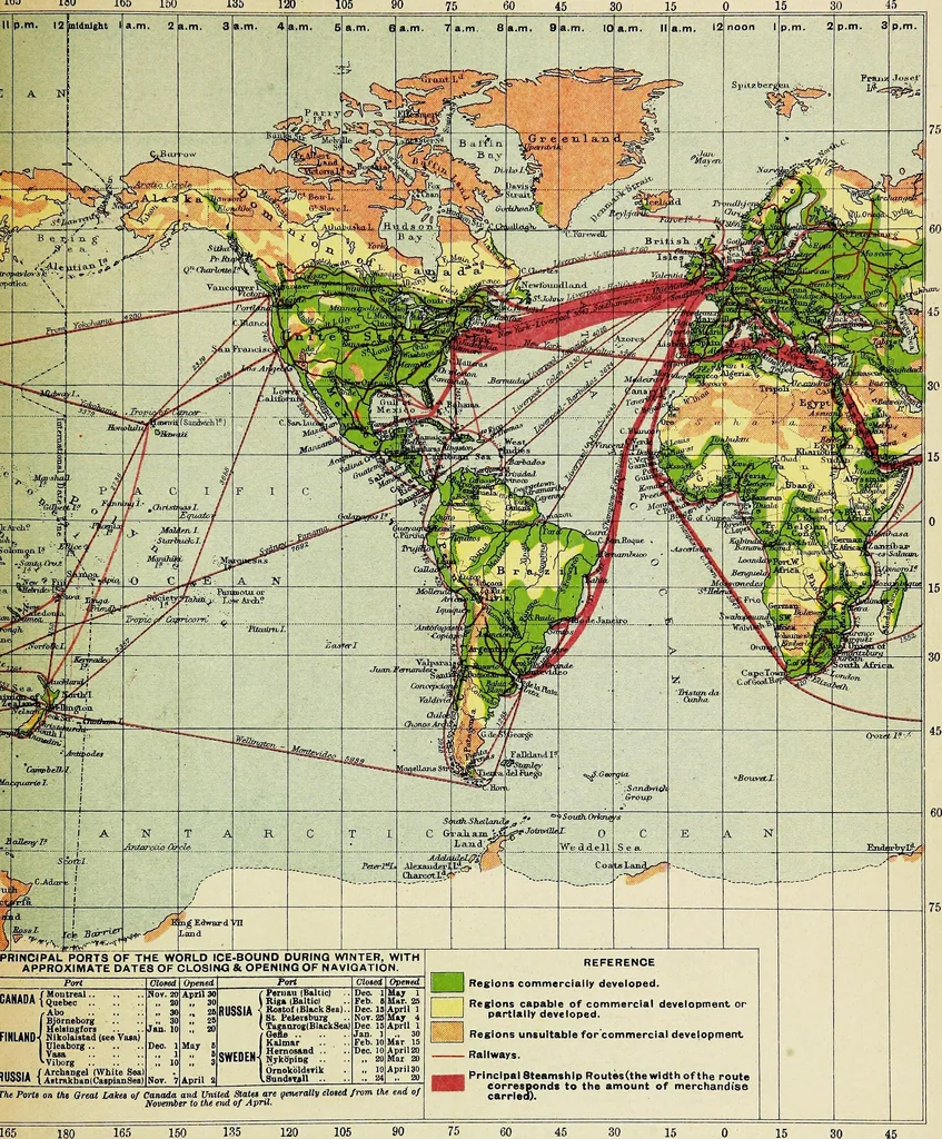 An illustration from An atlas of commercial geography, 1913, leaf 20
