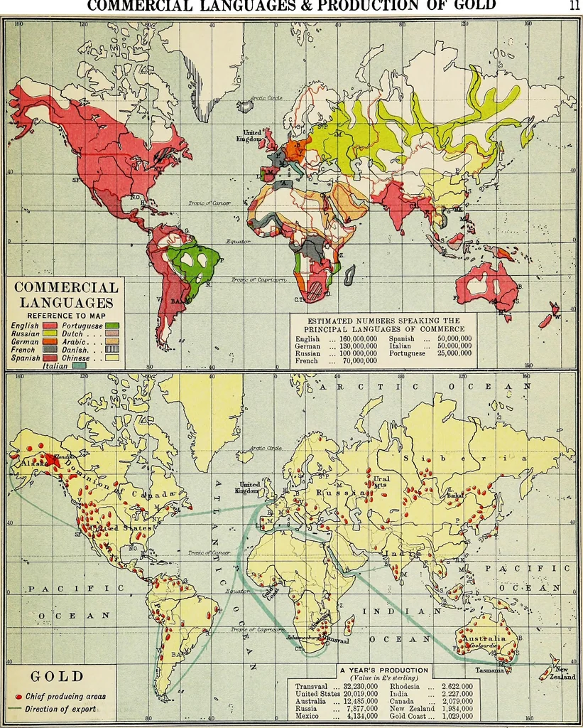 An illustration from An atlas of commercial geography, 1913, leaf 22