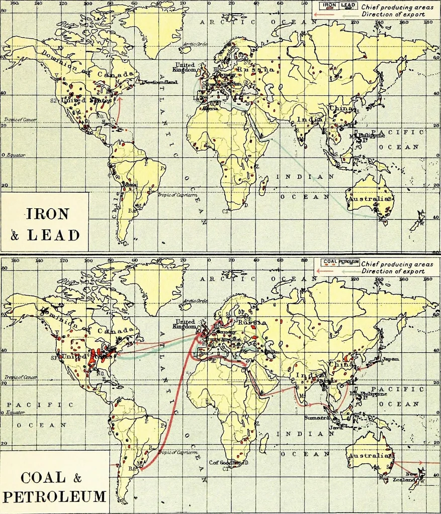 An illustration from An atlas of commercial geography, 1913, leaf 23